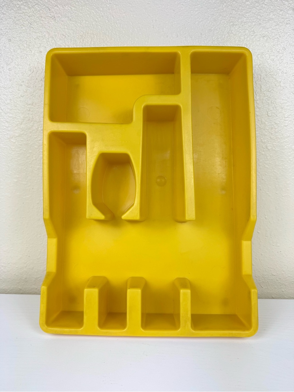 Vintage Loma Yellow Flatware Silverware Plastic Drawer Organizer Tray MCM Retro